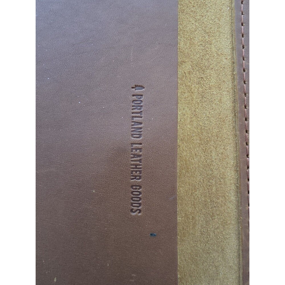 Portland Leather Goods RANCHER Trifold Wallet Brown Genuine Leather Snap - Picture 5 of 7